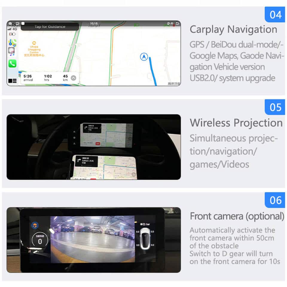 10.25" Touch Screen Model Y, 10.25" Touch Screen Model 3